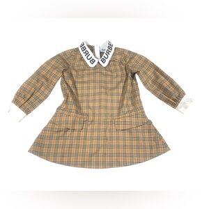 Burberry Girls Alicia Plaid Logo Collared Dress Size 2Y